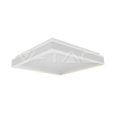 LED Осветител 38W Плафон 4000K Квадрат Бяла Рамка - rZ commerce LED Осветител 38W Плафон 4000K Квадрат Бяла Рамка
