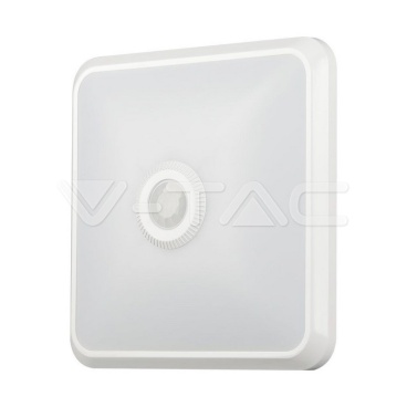 12W LED Плафон Със Сензор SAMSUNG Чип 3 в 1 Квадрат Бяло Тяло - rZ commerce 12W LED Плафон Със Сензор SAMSUNG Чип 3 в 1 Квадрат Бяло Тяло