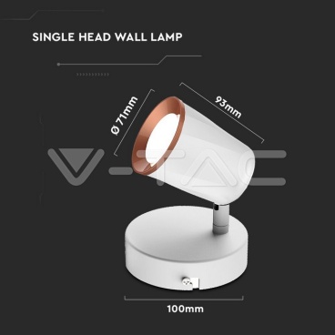 6W Лед Единична Спот Лампа 4000К Бяла - rZ commerce 6W Лед Единична Спот Лампа 4000К Бяла