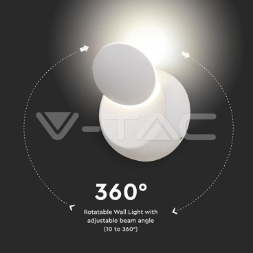 6W Аплик Bridglux Chip Бяло Тяло Кръг 4000K - rZ commerce 6W Аплик Bridglux Chip Бяло Тяло Кръг 4000K