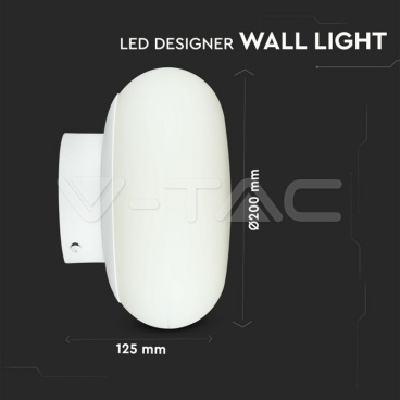 12W LED Стенна Лампа Бяла Димираща 3000K - rZ commerce 12W LED Стенна Лампа Бяла Димираща 3000K