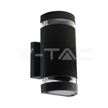 LED Стенна Лампа Черна Кръг IP44