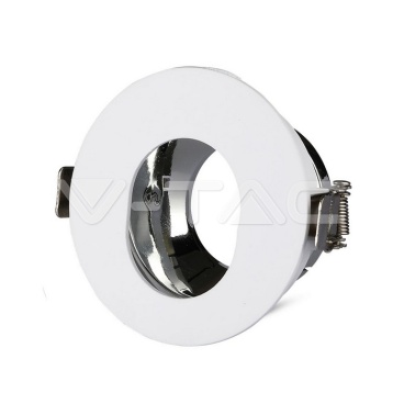 GU10 Отливка Кръг Бяло+Хром VT-874