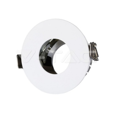 GU10 Отливка Кръг Бяло+Хром VT-873