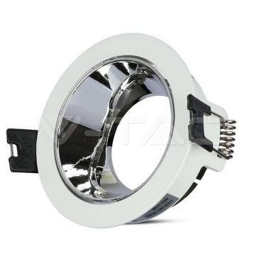 GU10 Отливка Кръг Бяло+Хром VT-872