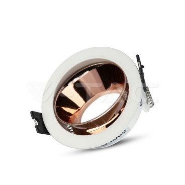 GU10 Отливка Кръг Бяло+Розово Златоно VT-872