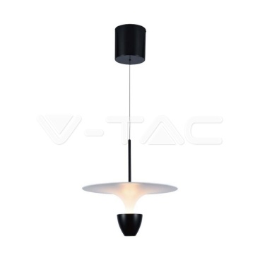 9W LED Висяща Лампа (30*300*1370MM) Бяло + Черно Тяло 3000K Регулируема