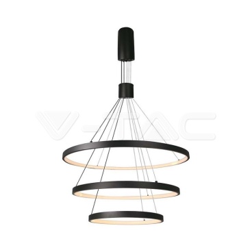 LED Осветител 46W висящ 40*60*80*150см черно тяло 3000K 4900Lm - rZ commerce LED Осветител 46W висящ 40*60*80*150см черно тяло 3000K 4900Lm