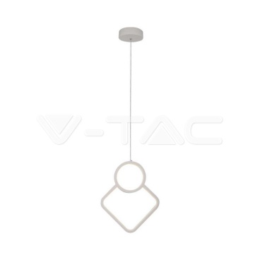 LED Осветител 12W Висящ Геометрик 280 x 1800мм Бял 3000К - rZ commerce LED Осветител 12W Висящ Геометрик 280 x 1800мм Бял 3000К