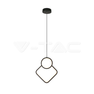 LED Осветител 12W Висящ Геометрик Черен 4000К 1300lm - rZ commerce LED Осветител 12W Висящ Геометрик Черен 4000К 1300lm