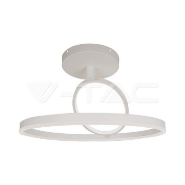 LED Осветител 38W Плафон 500*200MM 4000K Бял Двоен Кръг - rZ commerce LED Осветител 38W Плафон 500*200MM 4000K Бял Двоен Кръг