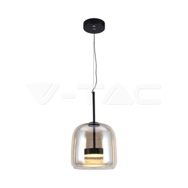 6W LED Висяща Лампа Метал + Стъклено Тяло D250*H240 3000K - rZ commerce 6W LED Висяща Лампа Метал + Стъклено Тяло D250*H240 3000K