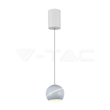 8.5W LED Висяща Лампа Φ180 Регулируемо Въже Touch On/Off Бяло Тяло 3000K