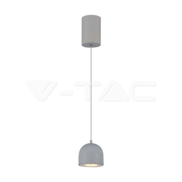 8.5W LED Висяща Лампа Φ100 Сиво Тяло 3000K