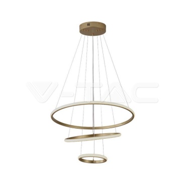 32W LED Висяща Декоративна Лампа 600*400*200 Златно Тяло 3000K