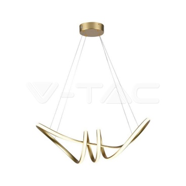 24W LED Висяща Декоративна Лампа 720*300 Златно Тяло 3000K