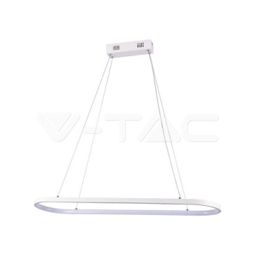 24W LED Висяща Лампа (80*20*100CM) 4000K Бяло Тяло - rZ commerce 24W LED Висяща Лампа (80*20*100CM) 4000K Бяло Тяло