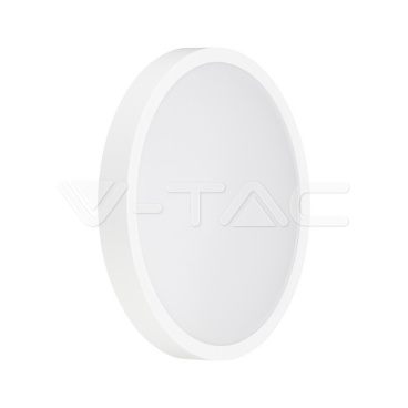 18W LED Плафон Сензор SAMSUNG Чип 4000K Кръг Бяла Рамка IP44 - rZ commerce 18W LED Плафон Сензор SAMSUNG Чип 4000K Кръг Бяла Рамка IP44