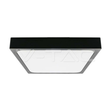 24W LED Плафон Квадрат Черна Рамка 6400К IP44 - rZ commerce 24W LED Плафон Квадрат Черна Рамка 6400К IP44