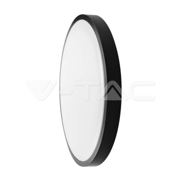 18W LED Плафон Кръг Черна Рамка 6400К IP44 - rZ commerce 18W LED Плафон Кръг Черна Рамка 6400К IP44