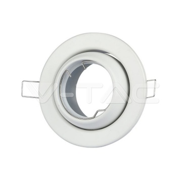 GU10 Корпус Луна Кръг Променлив Ъгъл Бяла - - rZ commerce GU10 Корпус Луна Кръг Променлив Ъгъл Бяла -