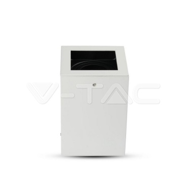 GU10 Корпус Луна Външен Монтаж Квадрат Бяла - rZ commerce GU10 Корпус Луна Външен Монтаж Квадрат Бяла