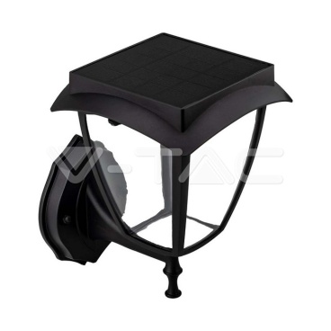 2W LED Соларна Стенна Лампа Черен Мат 3000К+6000К - rZ commerce 2W LED Соларна Стенна Лампа Черен Мат 3000К+6000К