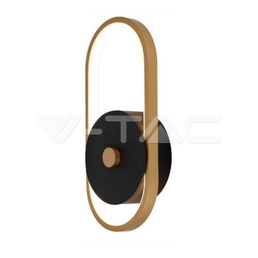 15W Стенна Лампа 4000K Черно + Златисто Тяло IP65 1650lm - rZ commerce 15W Стенна Лампа 4000K Черно + Златисто Тяло IP65 1650lm