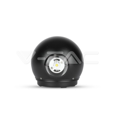 6W Стенна Лампа Черна Кръг IP65 Две Посоки 3000К - rZ commerce 6W Стенна Лампа Черна Кръг IP65 Две Посоки 3000К