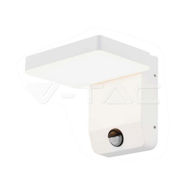 20W ЛЕД Стенна Лампа Сензор Бяла Квадрат 4000К IP65 - rZ commerce 20W ЛЕД Стенна Лампа Сензор Бяла Квадрат 4000К IP65