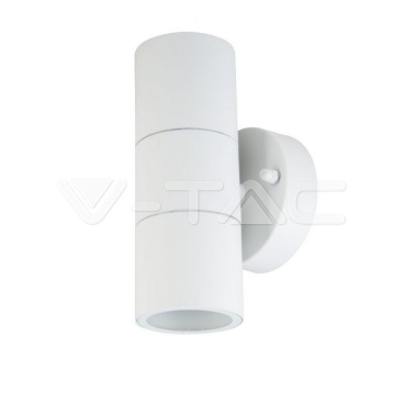 GU10 Wall Fitting Stainless Steel Body Matt White IP44 2Way