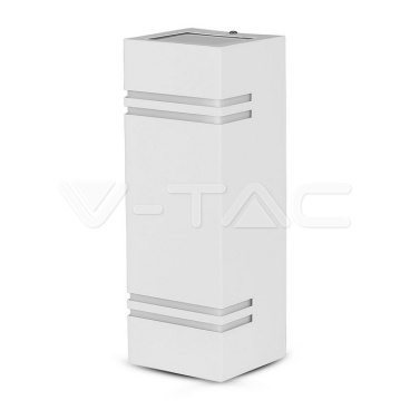 2xGU10 Фасаден Аплик Бял Квадрат IP44 - rZ commerce 2xGU10 Фасаден Аплик Бял Квадрат IP44