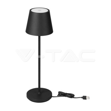 2W LED Настолна Лампа 4400mA Батерия Черно Тяло IP54 3000K - rZ commerce 2W LED Настолна Лампа 4400mA Батерия Черно Тяло IP54 3000K