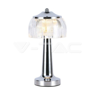 LED Настолна Лампа 1800mAH Батерия 13.5*26.5 Хром 3IN1 