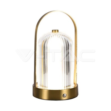 LED Настолна Лампа 1800mAH Батерия 120*190 Злато 3 в 1 - rZ commerce LED Настолна Лампа 1800mAH Батерия 120*190 Злато 3 в 1