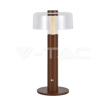 LED Настолна Лампа 1800mAh Батерия 150 x 300 3 в 1 Кафяво Тяло - rZ commerce LED Настолна Лампа 1800mAh Батерия 150 x 300 3 в 1 Кафяво Тяло