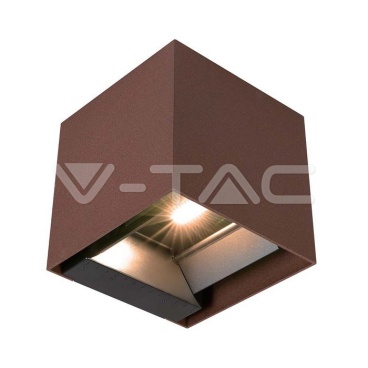 9W COB LED Соларна Стенна Лампа с Батерия 1x2600mAh 16ч. 4000K Кафяво Тяло IP65