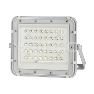10W LED Соларен Прожектор 4000K Сменяема Батерия Бяло Тяло