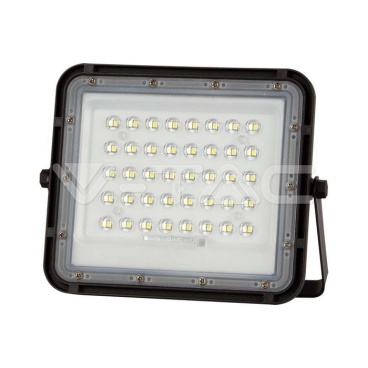 10W LED Соларен Прожектор 4000K Сменяема Батерия Черно Тяло