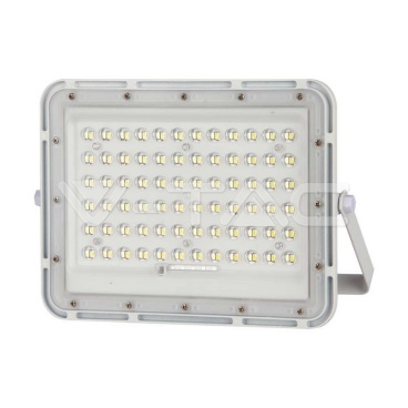 15W LED Соларен Прожектор 6400K Сменяема Батерия Бяло Тяло