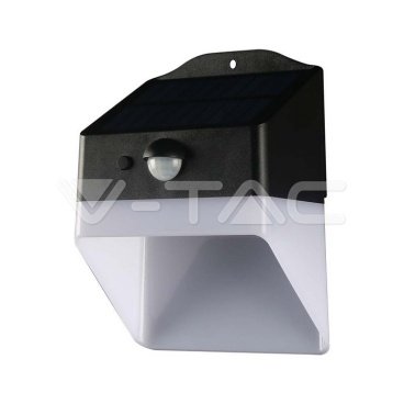 2W LED Соларна стенна лампа панда литиева Батерия 3.7v 1200mA CCT: 4000K Черна+Бяла - rZ commerce 2W LED Соларна стенна лампа панда литиева Батерия 3.7v 1200mA CCT: 4000K Черна+Бяла