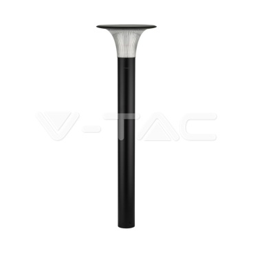 15W LED Соларна Наземна Лампа 6000K+4000K Черна