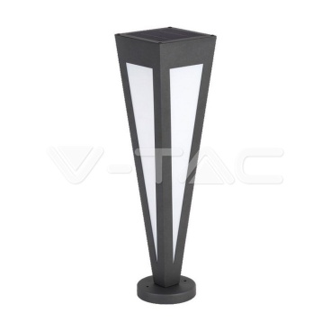 2W LED Соларна Градинска Лампа 3000K Черно тяло