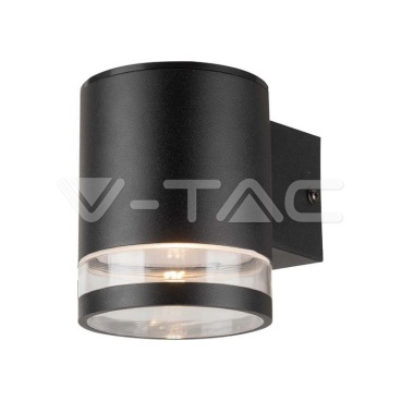 1W LED Соларна Стенна Лампа SMD Черно Тяло IP44 3000K