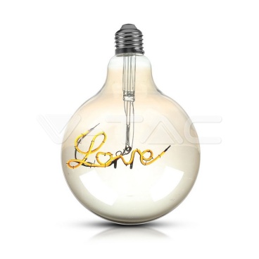 LED Крушка - 5W E27 Filament G125 Amber 2200K