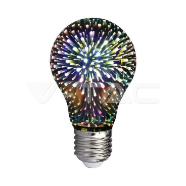 LED Крушка - 3W E27 Filament 3D A60 3000K