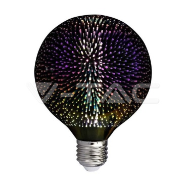 LED Крушка - 4W Filament E27 G125 3D 3000К - rZ commerce LED Крушка - 4W Filament E27 G125 3D 3000К