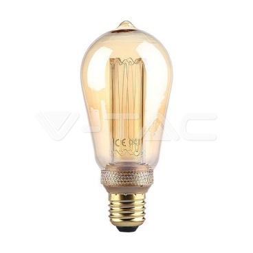 LED Крушка - 4W Filament E27 ST64 Амбър Арт 2200K - rZ commerce LED Крушка - 4W Filament E27 ST64 Амбър Арт 2200K