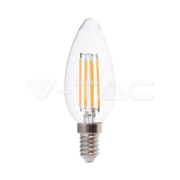 LED Крушка - 6W Filament E14 Кендъл 3000К 600Lm