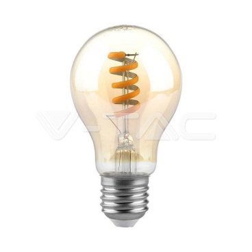 LED Крушка - 4W E27 Filament A60 Aмбър 1800К - rZ commerce LED Крушка - 4W E27 Filament A60 Aмбър 1800К